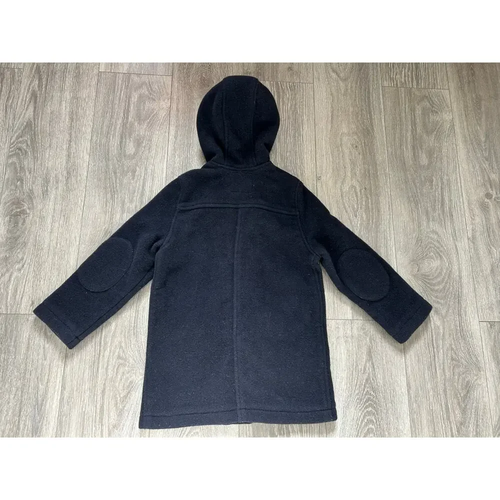 Zara Kids Navy Blue Wool Blend Coat Hooded Jacket Size 5-6 Years